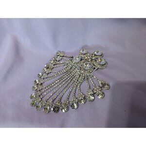 Bridal Rhinestone Hair Comb Veil (damaged see pictures)